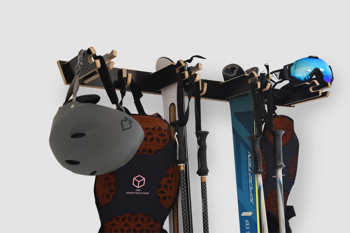 Ski Wandhalter für 4 Paar Skier