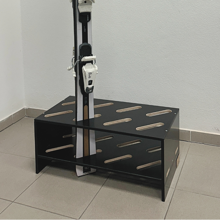 Skiständer aus Holz - 8 Paar, 61 x 33 cm