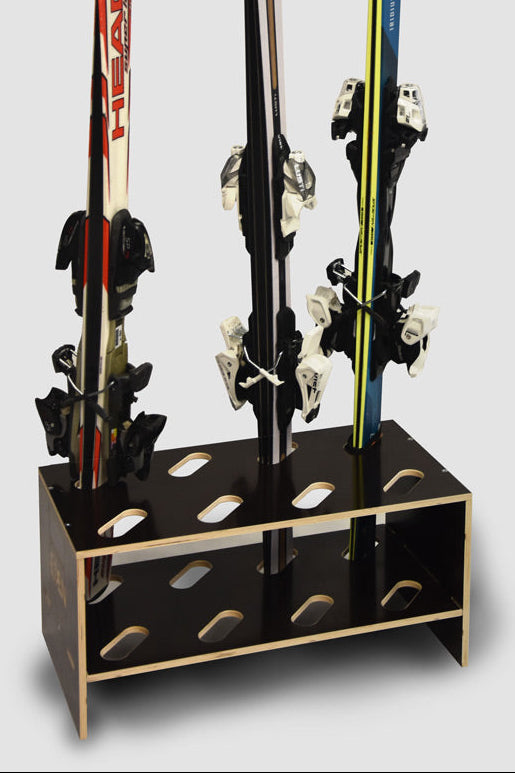 Skiständer aus Holz - 8 Paar, 61 x 33 cm