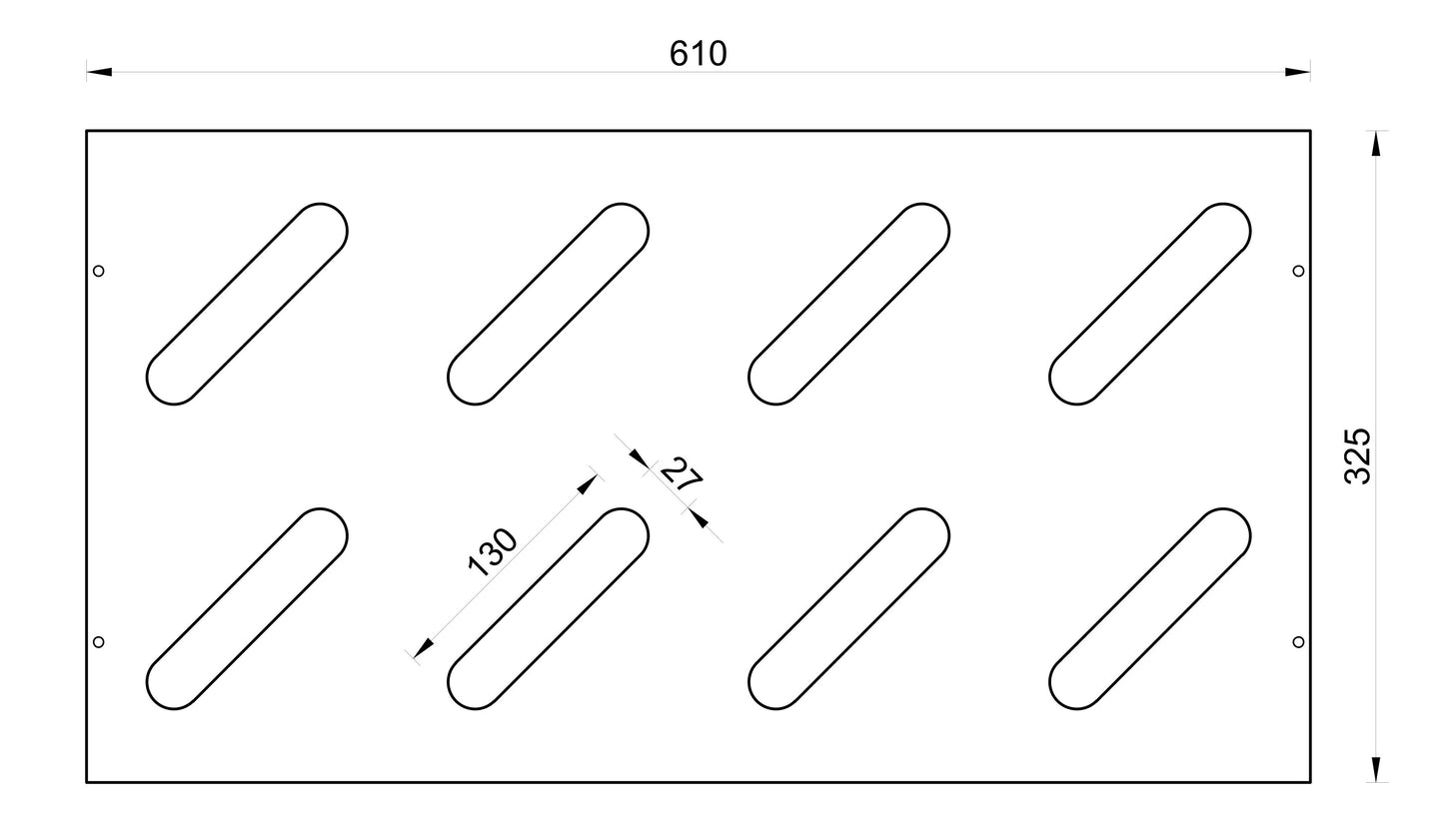 Skiständer aus Holz - 8 Paar, 61 x 33 cm
