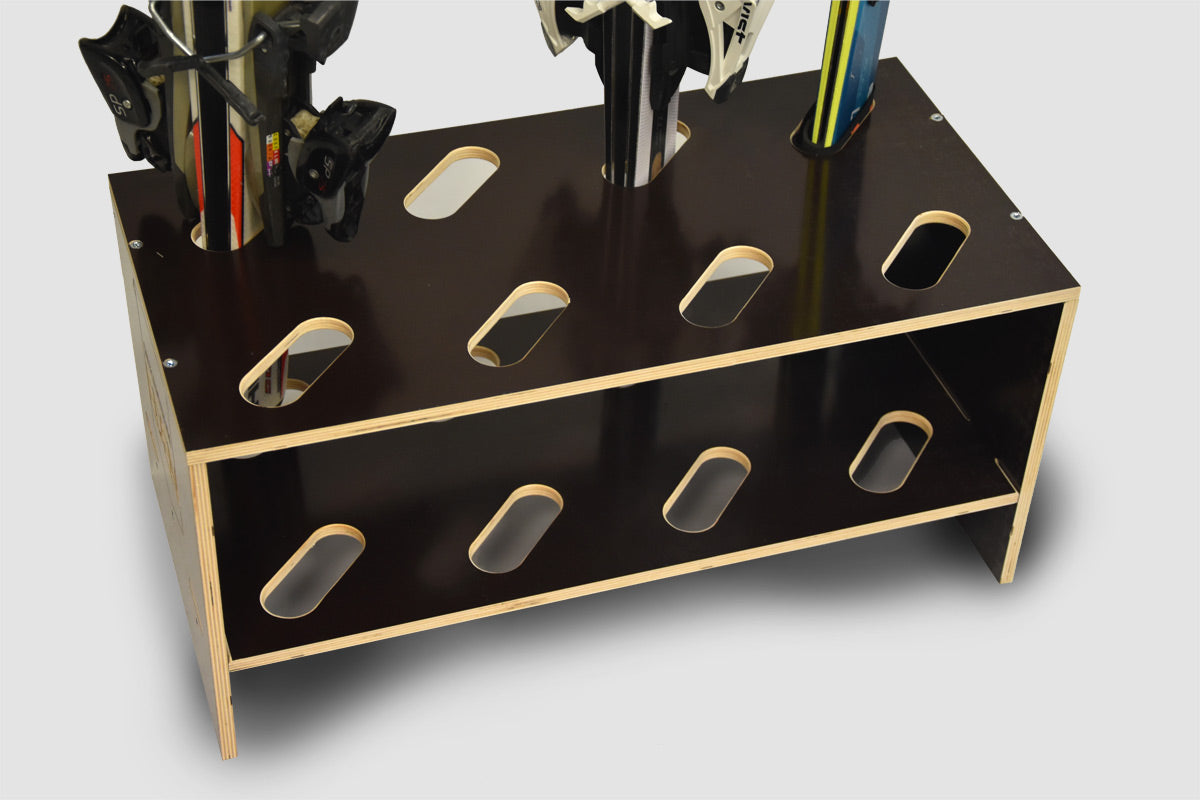 Skiständer aus Holz - 8 Paar, 61 x 33 cm