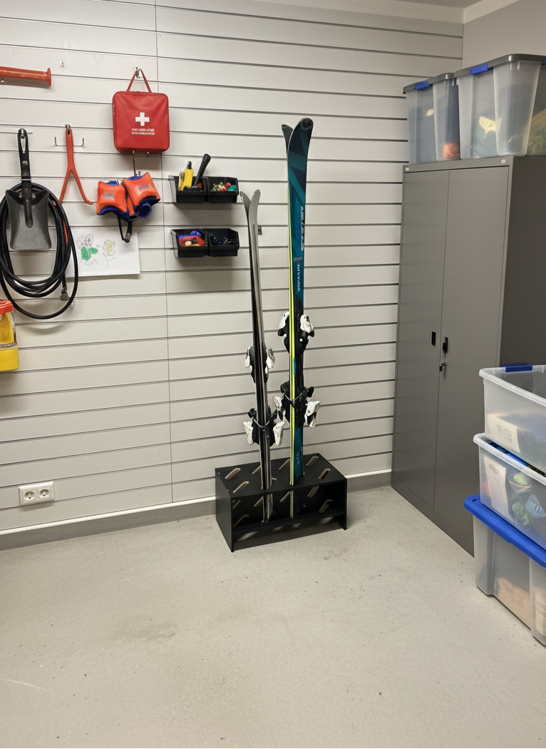 Skiständer aus Holz - 8 Paar, 61 x 33 cm