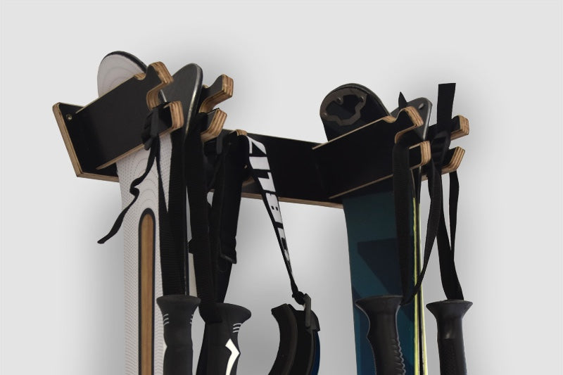 Ski Wandhalter für 2 Paar Skier